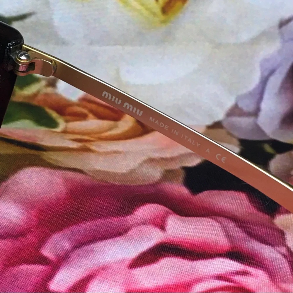 Miu Miu Black & Gold arms glasses frames REPAIRED wobbly arm & works normally